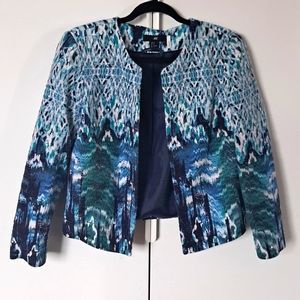 Size 8 h&M blazer vest jacket printed pattern